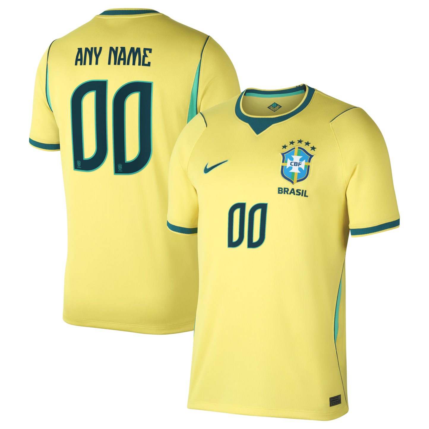 Brazil National Team 2026 Home Stadium Replica Custom Jersey - Yellow