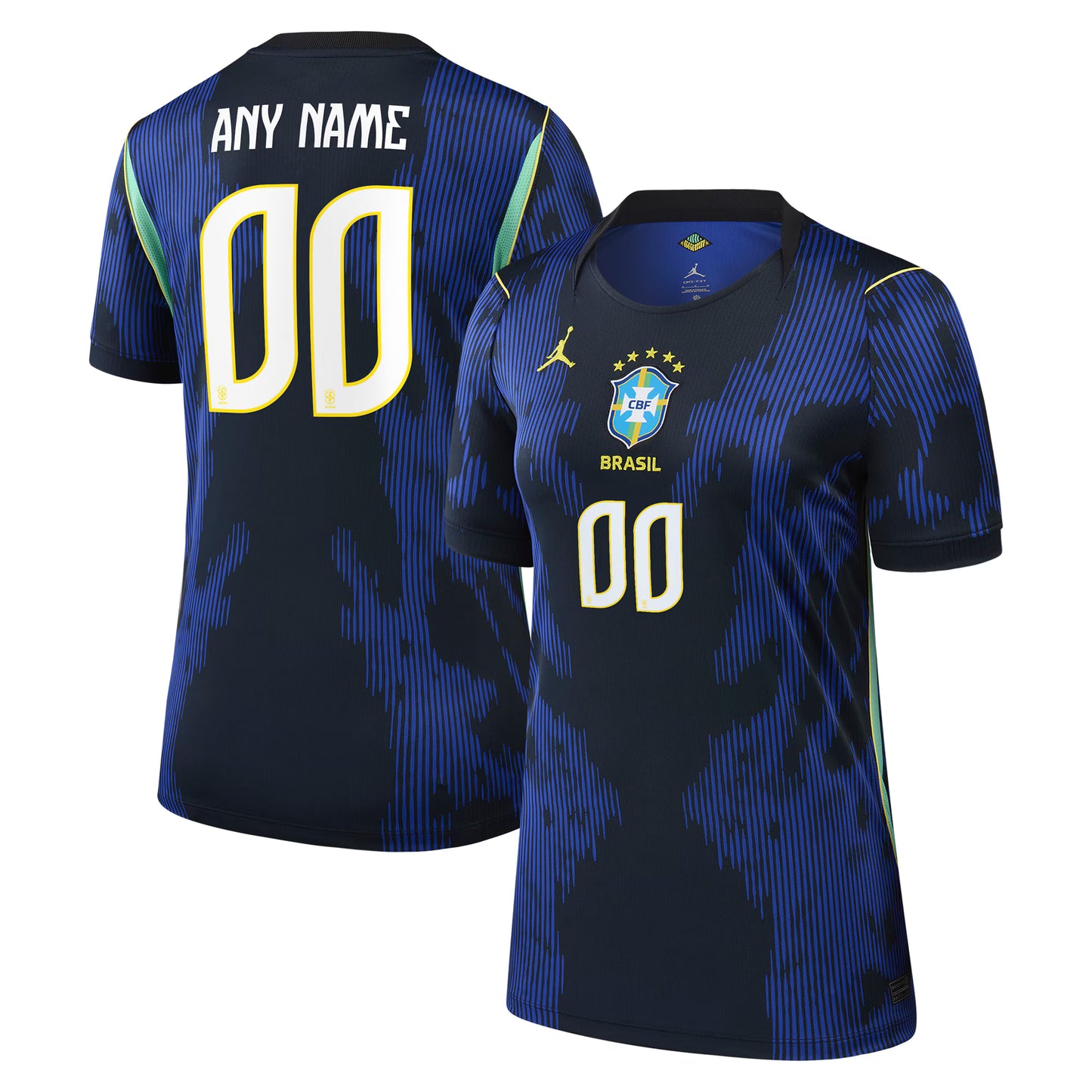 Brazil National Team Women's 2026 Away Stadium Replica Custom Jersey - Blue