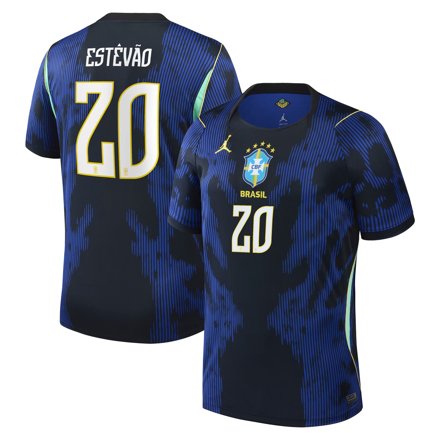 Estêvão Brazil National Team 2026 Away Stadium Replica Jersey - Blue