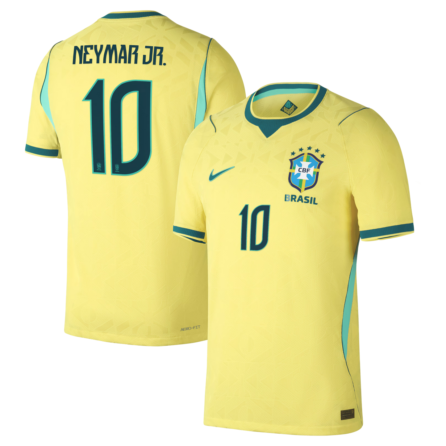 Neymar Jr. Brazil National Team 2026 Home Match Jersey - Yellow