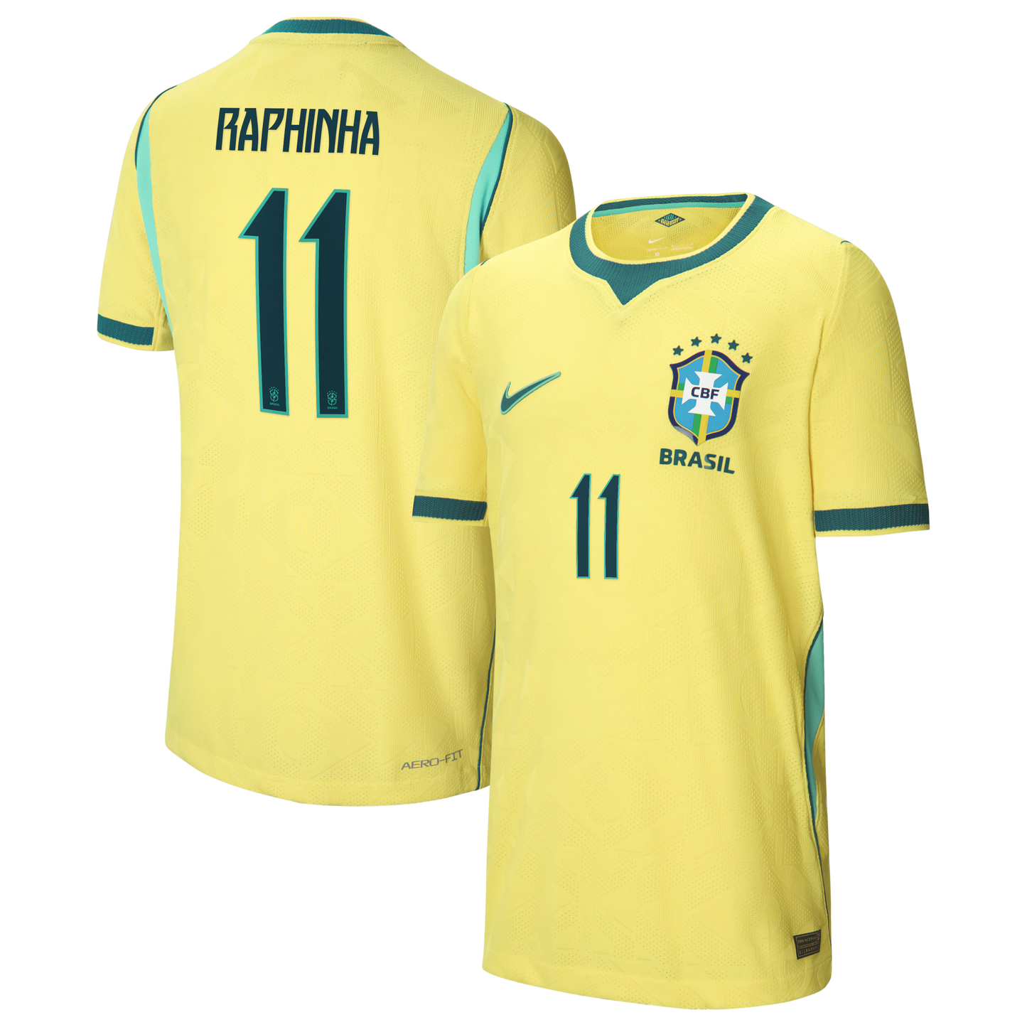 Raphinha Brazil National Team Youth 2026 Home Match Jersey - Yellow