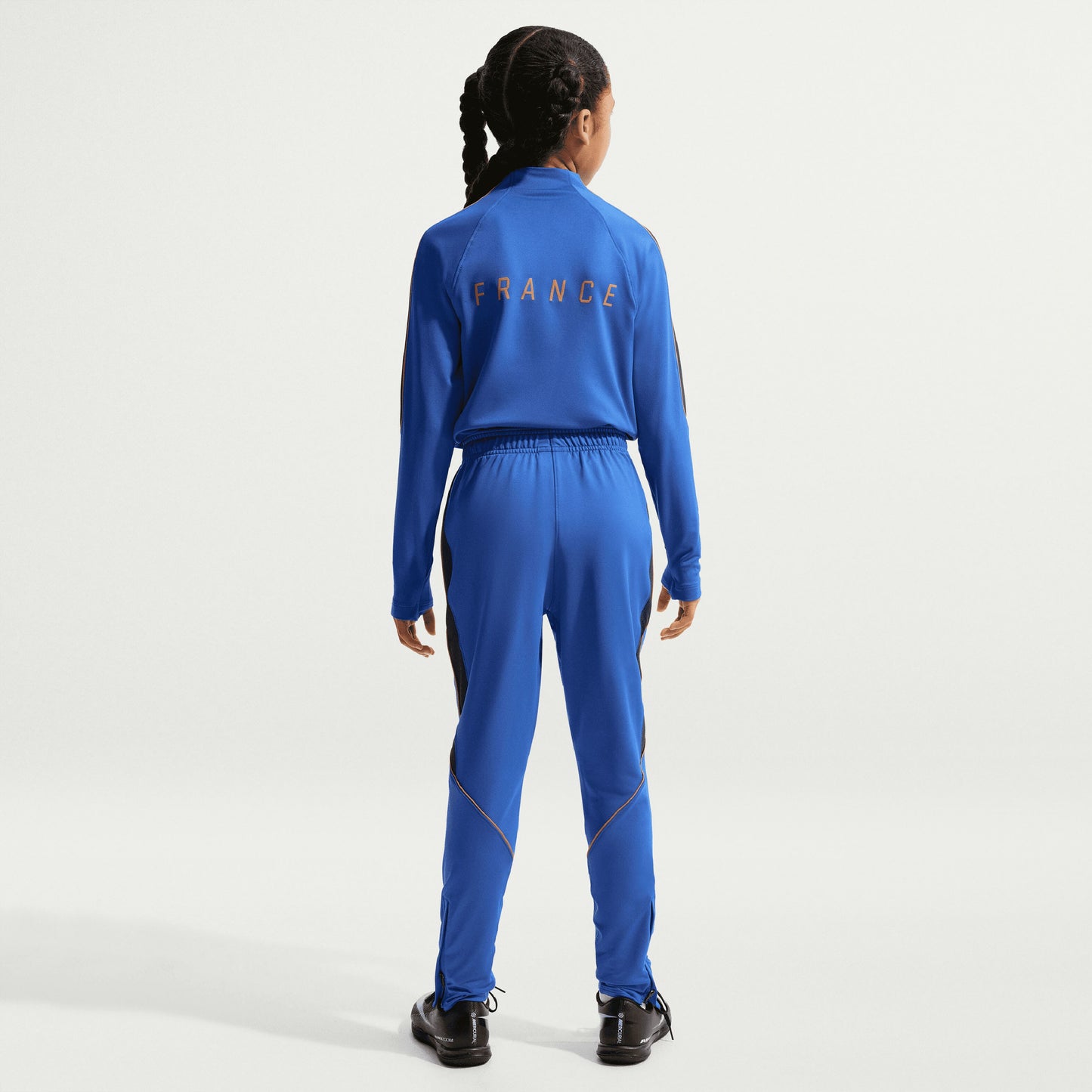 France National Team Youth 2026 Strike Dri-FIT Long Sleeve Quarter-Zip Drill Top - Blue