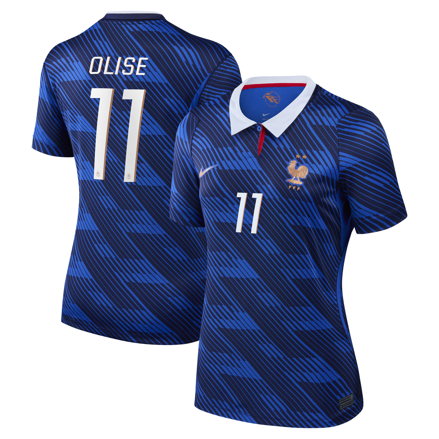 Michael Olise France National Team Women's 2026 Home Stadium Replica Jersey - Blue