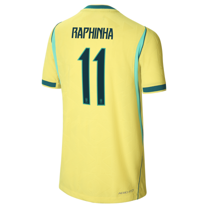 Raphinha Brazil National Team Youth 2026 Home Match Jersey - Yellow