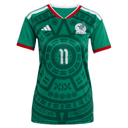 Santiago Gimenez Mexico National Team Women's 2026 Home Replica Jersey- Green