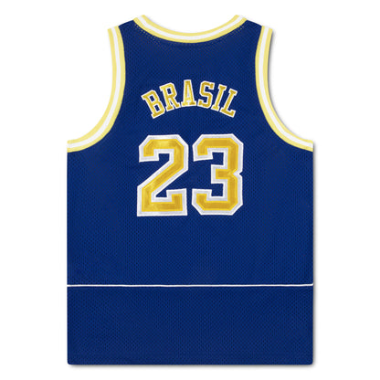 Brazil National Team Youth Mesh Basketball Fashion Jersey - Royal