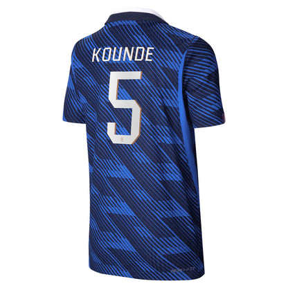 Jules Koundé France National Team Youth 2026 Home Match Jersey - Blue