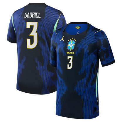 Gabriel Magalhães Brazil National Team Youth 2026 Away Stadium Replica Jersey - Blue
