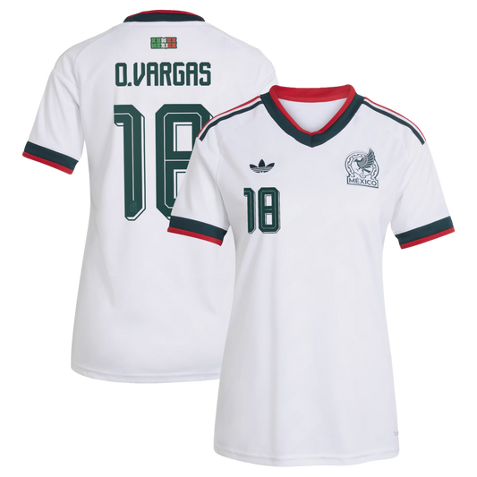 Obed Vargas Mexico National Team Women's 2026 Away Replica Jersey- White