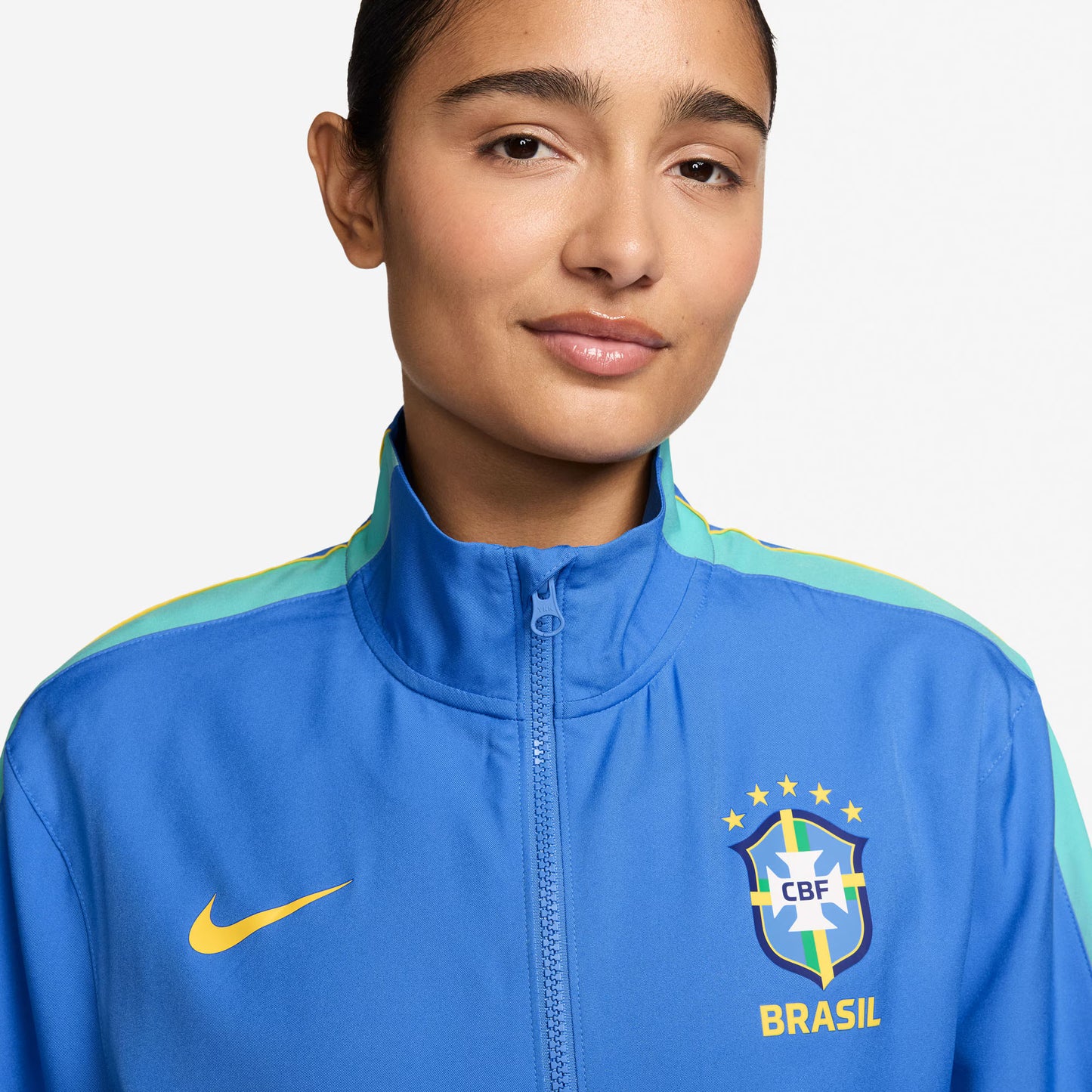 Brazil National Team Women's Strike 2026 Strike Dri-FIT Tracksuit - Blue/Green