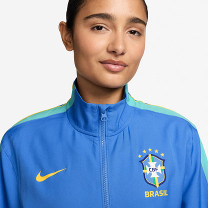Brazil National Team Women's Strike 2026 Strike Dri-FIT Tracksuit - Blue/Green
