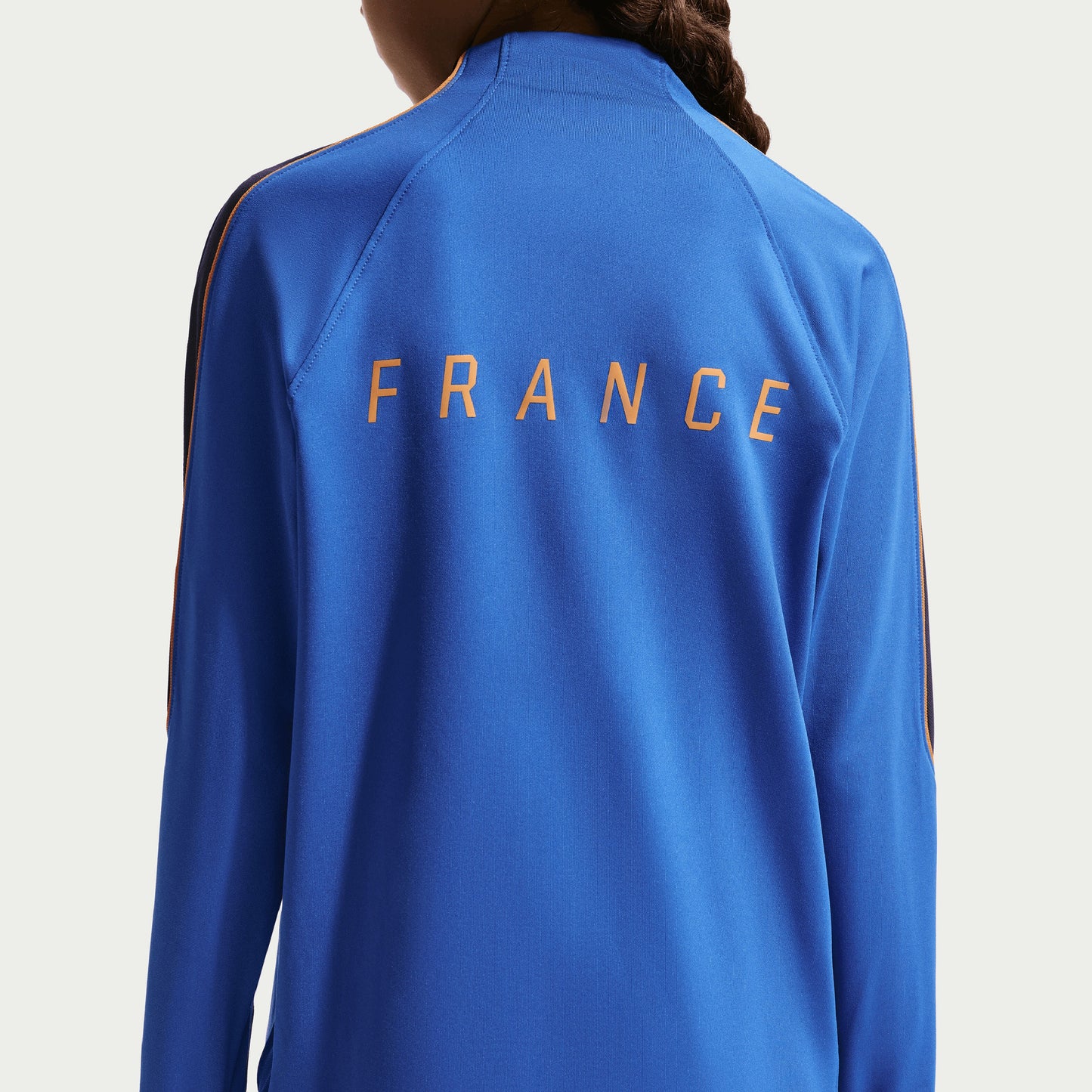 France National Team Youth 2026 Strike Dri-FIT Long Sleeve Quarter-Zip Drill Top - Blue