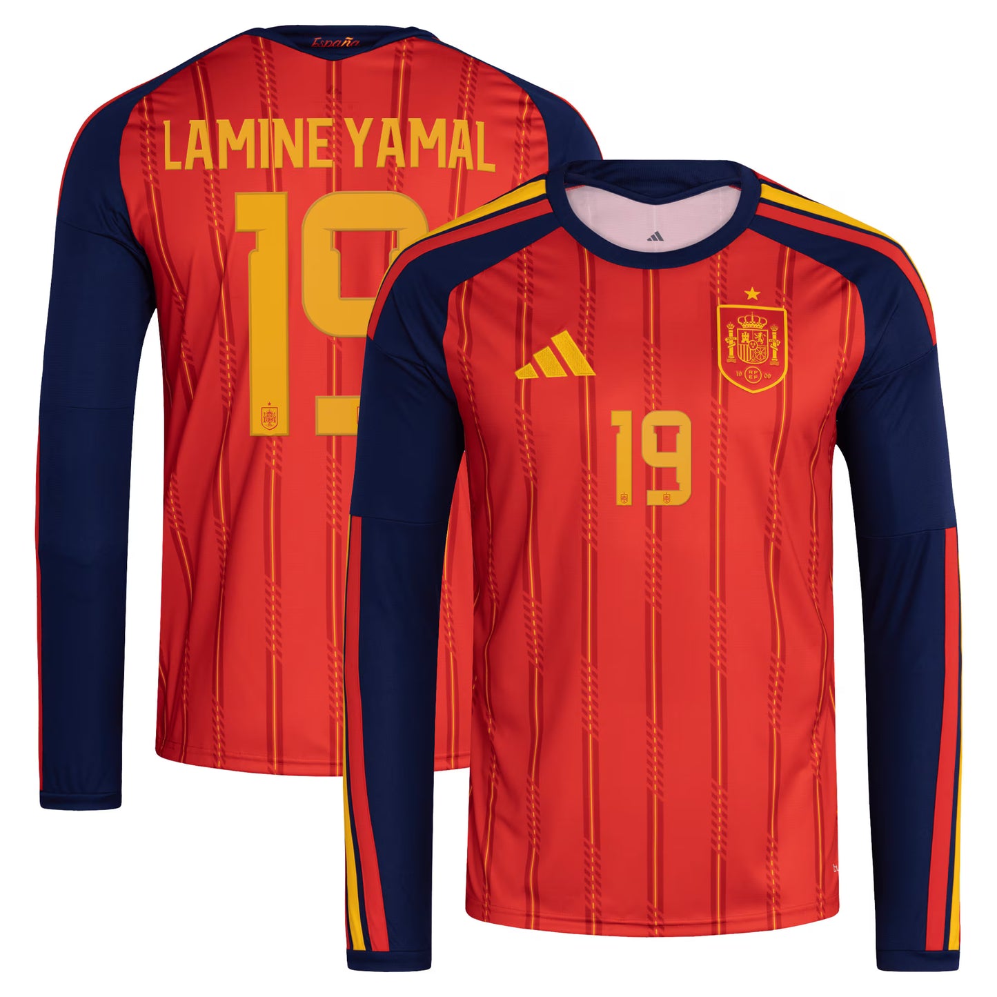 Lamine Yamal Spain National Team 2026 Home Replica Long Sleeve Jersey - Red