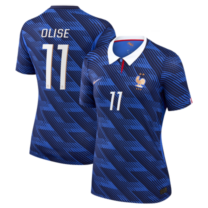 Michael Olise France National Team Women's 2026 Home Match Jersey - Blue