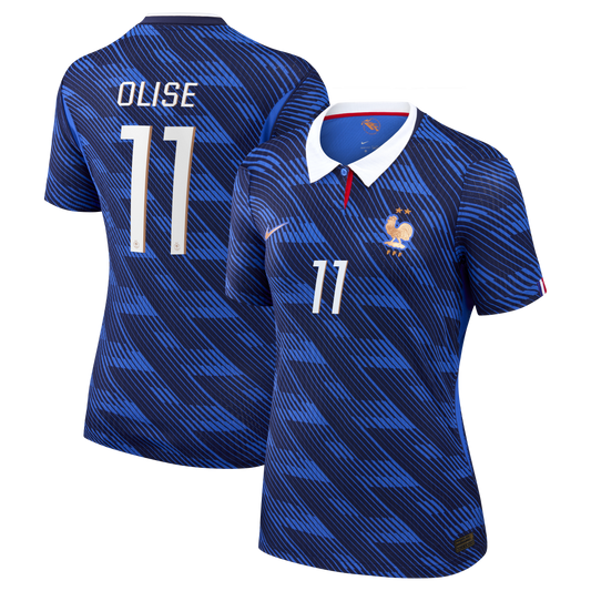 Michael Olise France National Team Women's 2026 Home Match Jersey - Blue