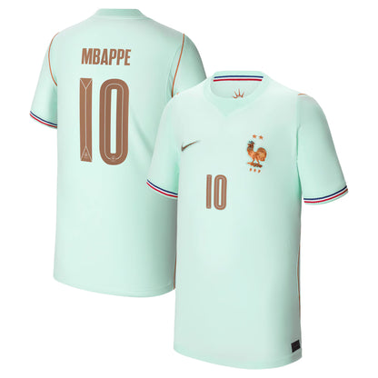 Kylian Mbappé France National Team Youth 2026 Away Stadium Replica Jersey - Green
