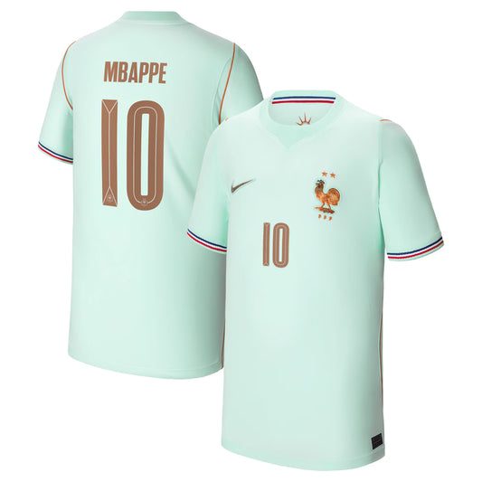 Kylian Mbappé France National Team Youth 2026 Away Stadium Replica Jersey - Green