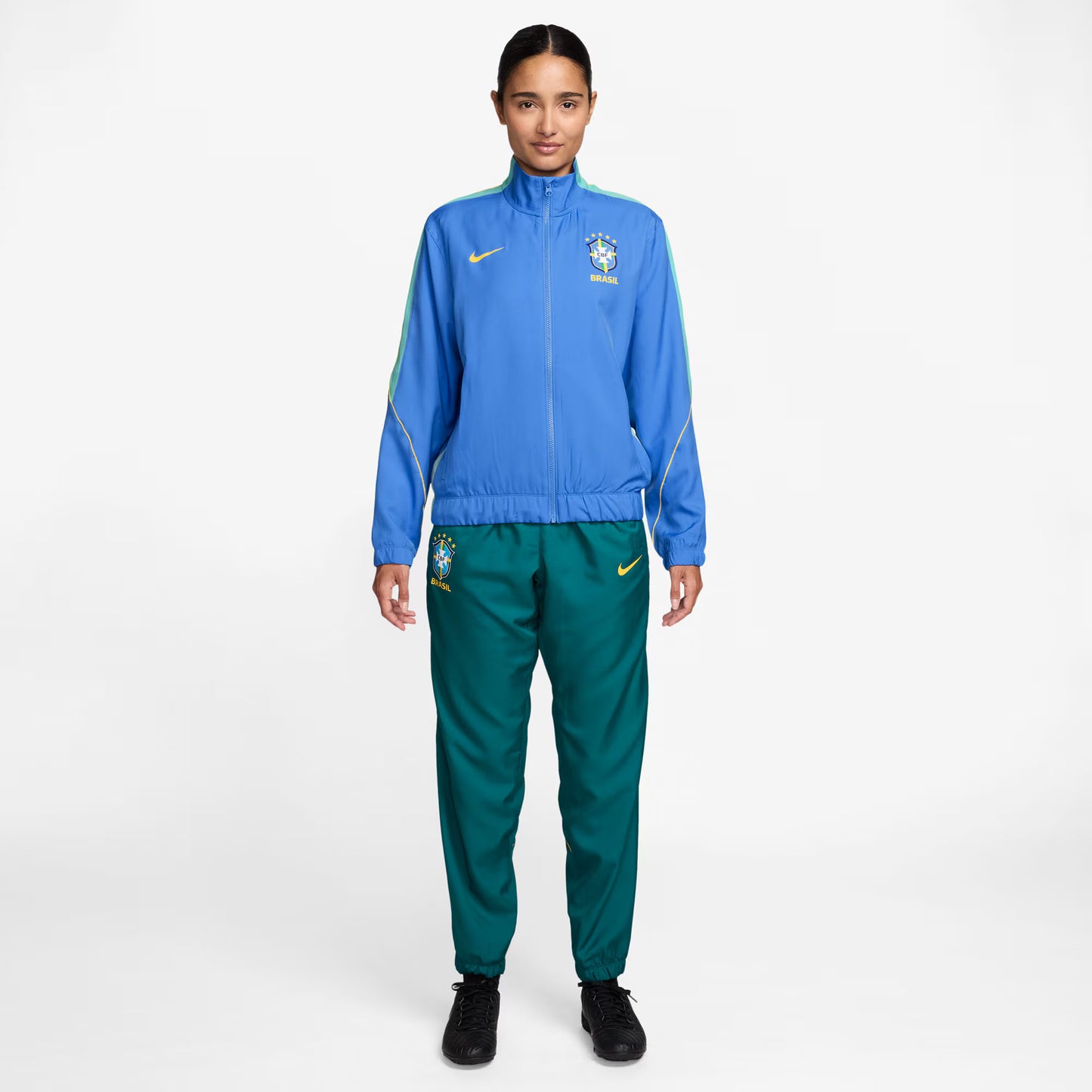 Brazil National Team Women's Strike 2026 Strike Dri-FIT Tracksuit - Blue/Green