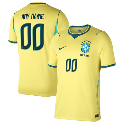Brazil National Team 2026 Home Stadium Replica Custom Jersey - Yellow