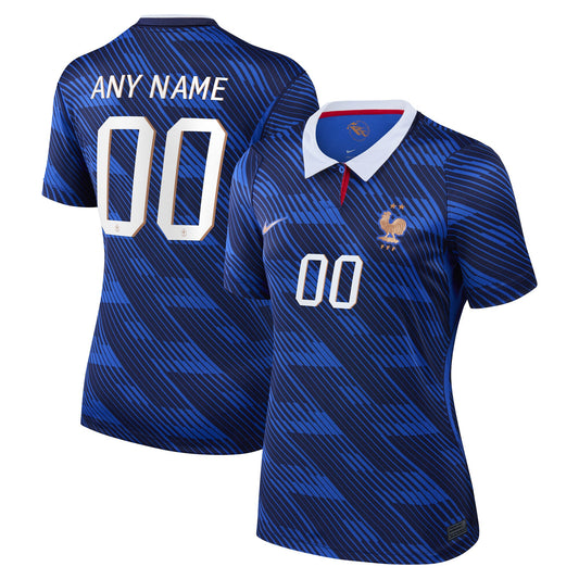 France National Team Women's 2026 Home Stadium Replica Custom Jersey - Blue