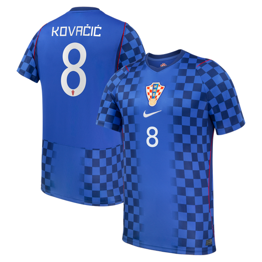 Mateo Kovačić Croatia National Team 2026 Away Stadium Replica Jersey - Navy