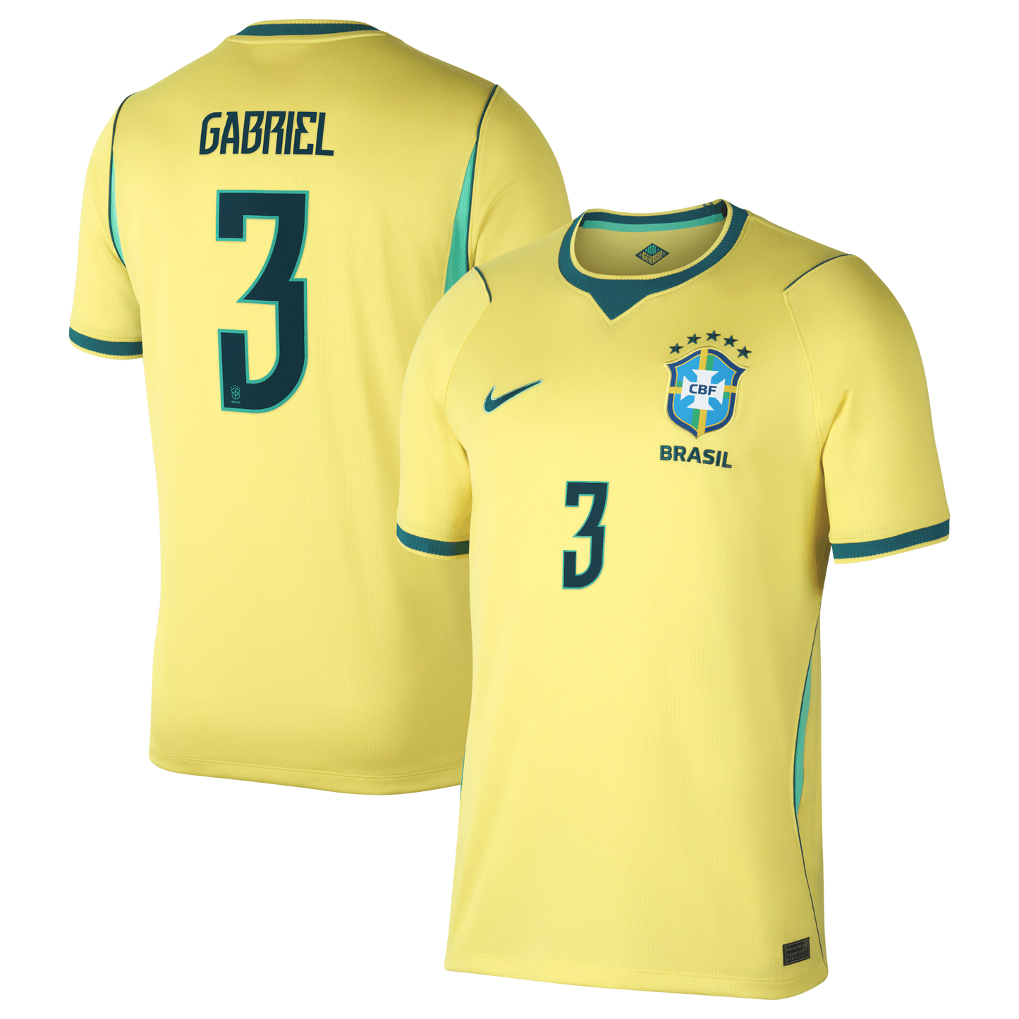 Gabriel Magalhães Brazil National Team 2026 Home Stadium Replica Jersey - Yellow