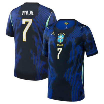 Vinicius Junior Brazil National Team Youth 2026 Away Stadium Replica Jersey - Blue