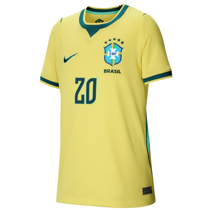 Willian Brazil National Team Youth 2026 Home Stadium Replica Jersey - Yellow