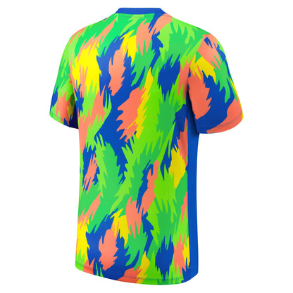 Brazil Women's National Team 2025 Academy Pro Pre-Match Performance Top - Blue