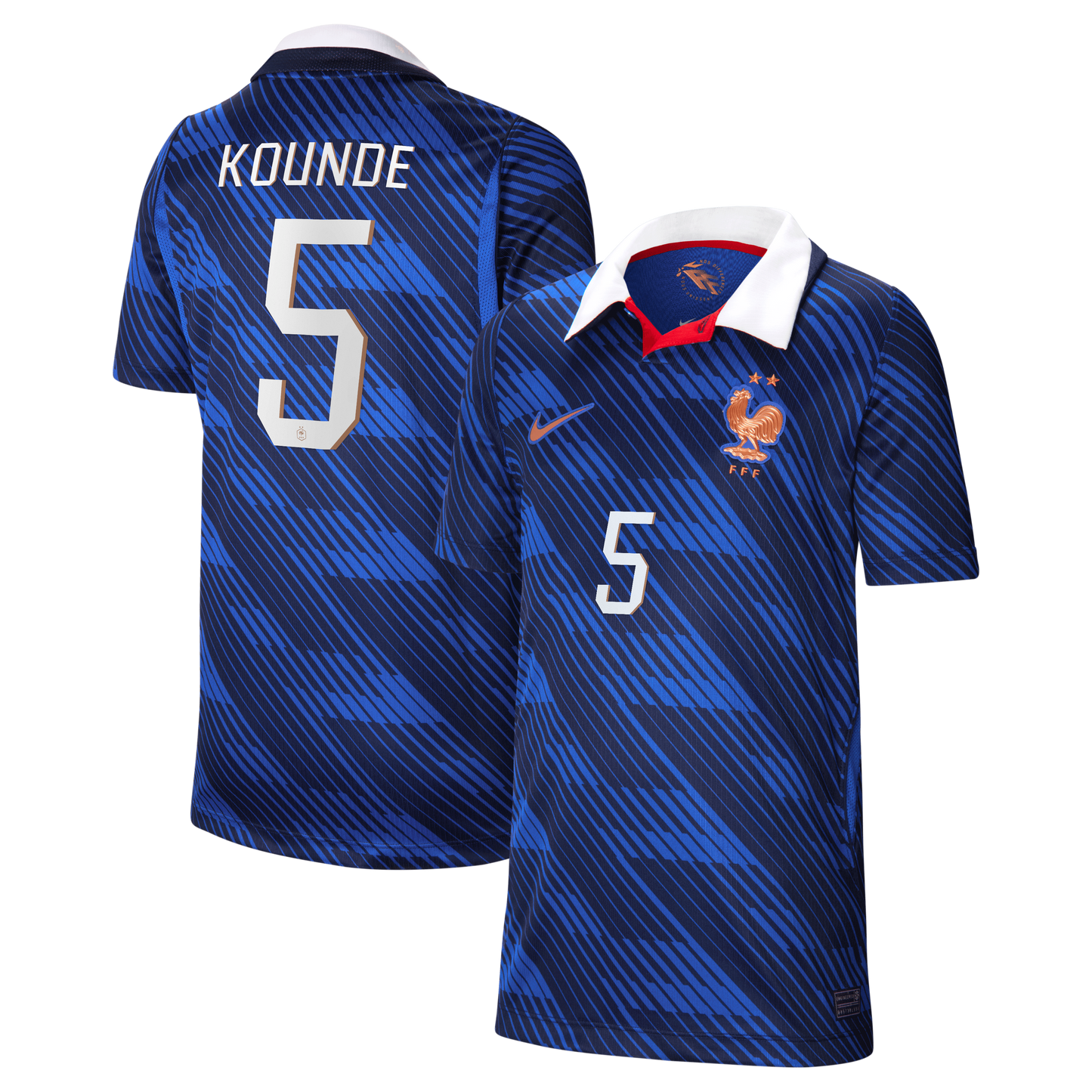 Jules Koundé France National Team Youth 2026 Home Stadium Replica Jersey - Blue