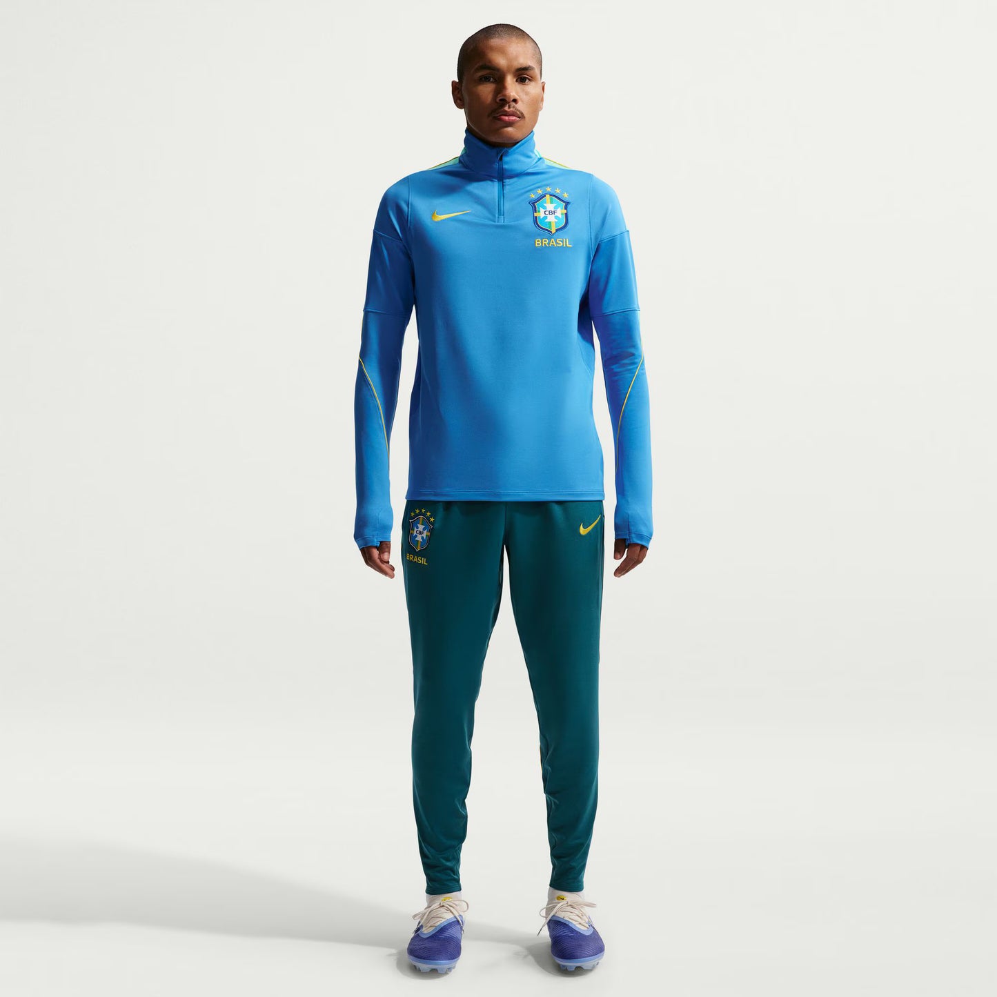 Brazil National Team 2026 Strike Dri-FIT Quarter-Zip Drill Top - Blue