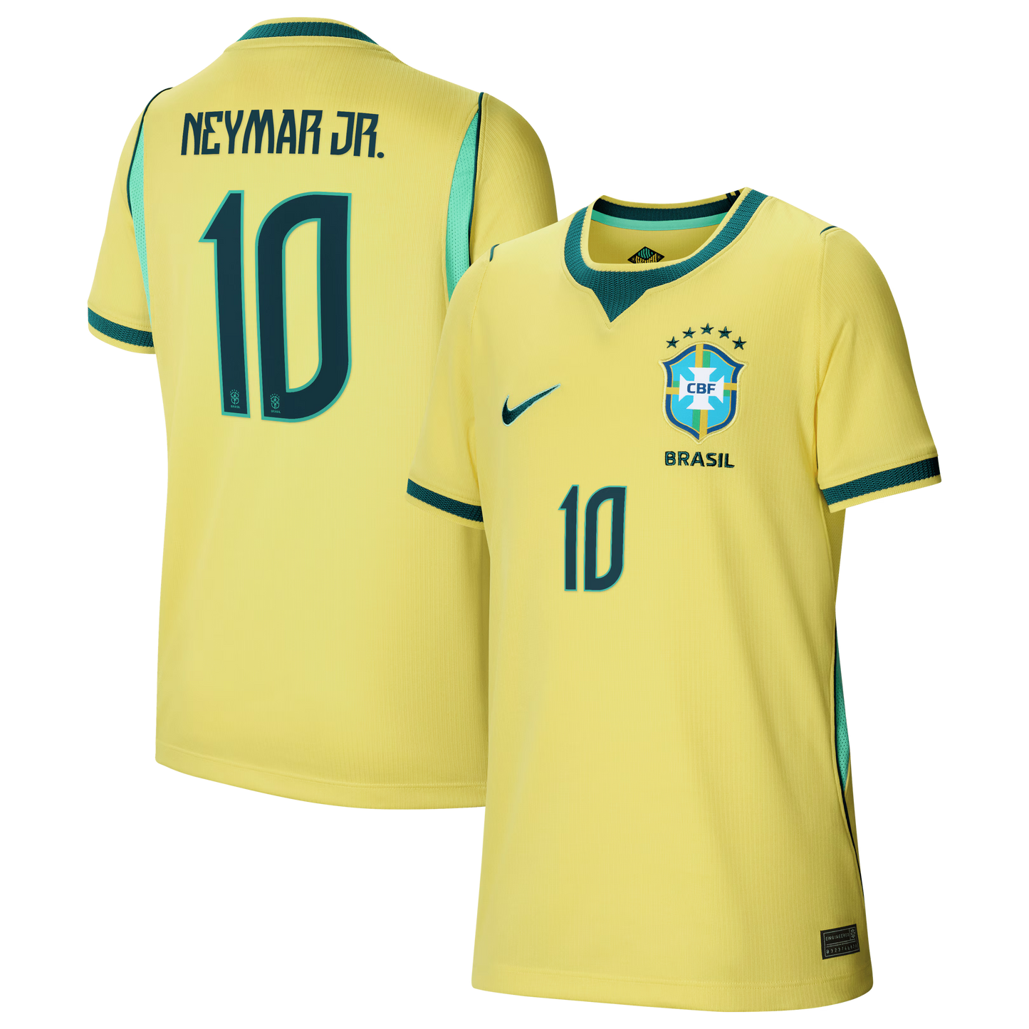 Neymar Jr. Brazil National Team Youth 2026 Home Stadium Replica Jersey - Yellow