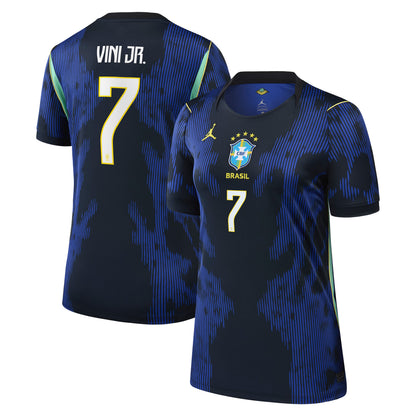 Vinicius Junior Brazil National Team Women's 2026 Away Stadium Replica Jersey - Blue