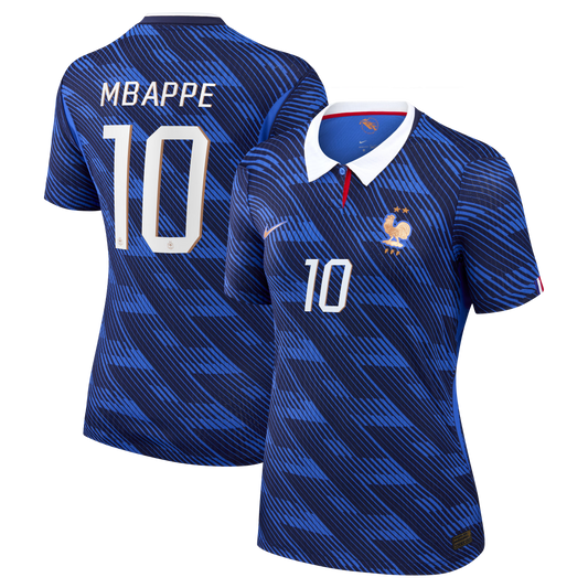 Kylian Mbappé France National Team Women's 2026 Home Match Jersey - Blue