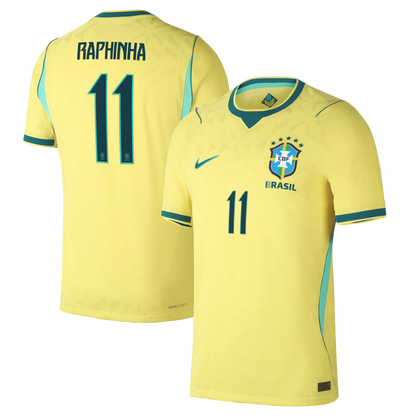 Raphinha Brazil National Team 2026 Home Match Jersey - Yellow