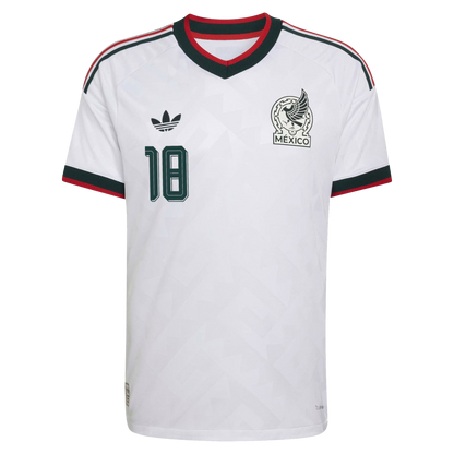 Obed Vargas Mexico National Team 2026  Away On-Field Jersey - White