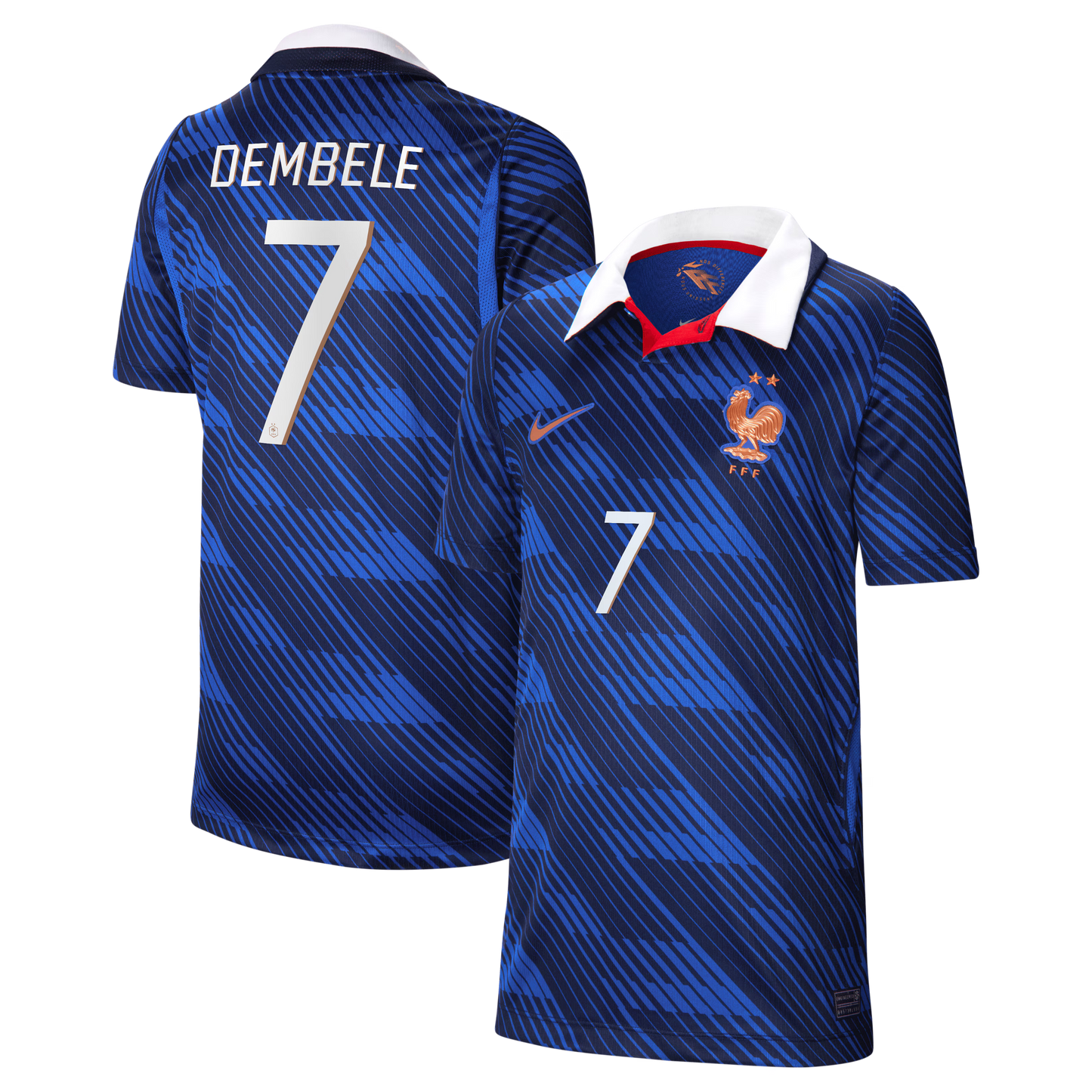Ousmane Dembélé France National Team Youth 2026 Home Stadium Replica Jersey - Blue