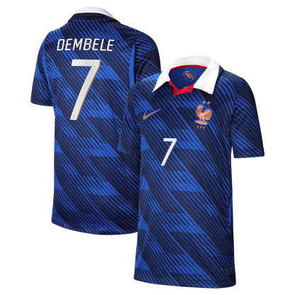 Ousmane Dembélé France National Team Youth 2026 Home Stadium Replica Jersey - Blue