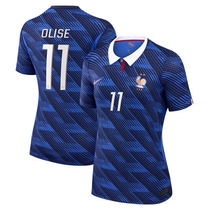 Michael Olise France National Team Women's 2026 Home Match Jersey - Blue