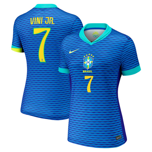 Vini Jr. Brazil National Team Women's 2024 Away Replica Jersey - Blue