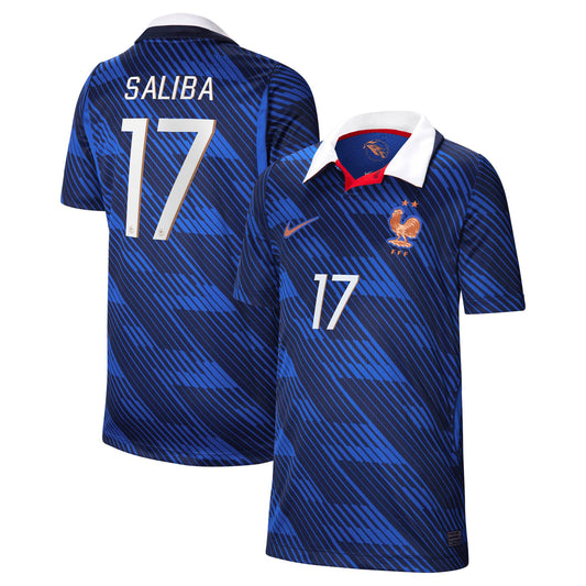 William Saliba France National Team Youth 2026 Home Stadium Replica Jersey - Blue