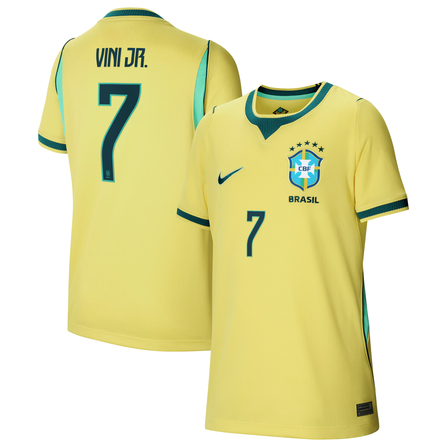 Vini Jr. Brazil National Team Youth 2026 Home Stadium Replica Jersey - Yellow