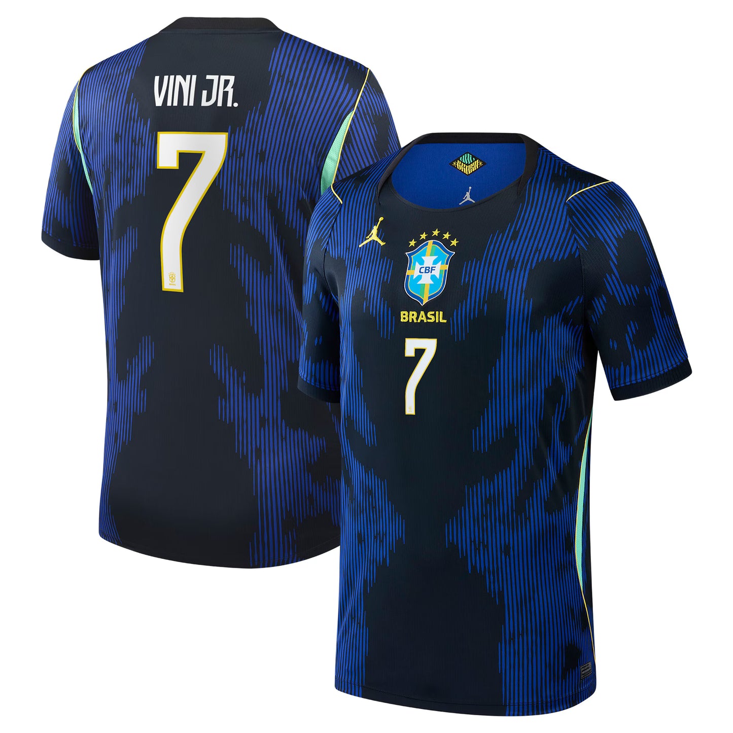 Vinicius Junior Brazil National Team Youth 2026 Away Stadium Replica Jersey - Blue