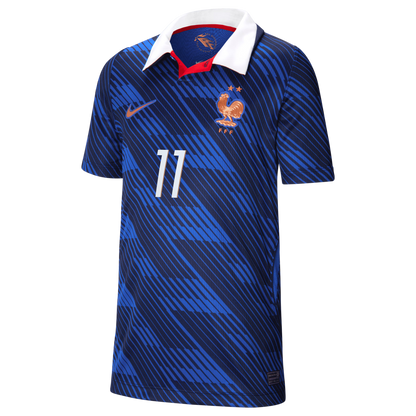 Michael Olise France National Team Youth 2026 Home Stadium Replica Jersey - Blue