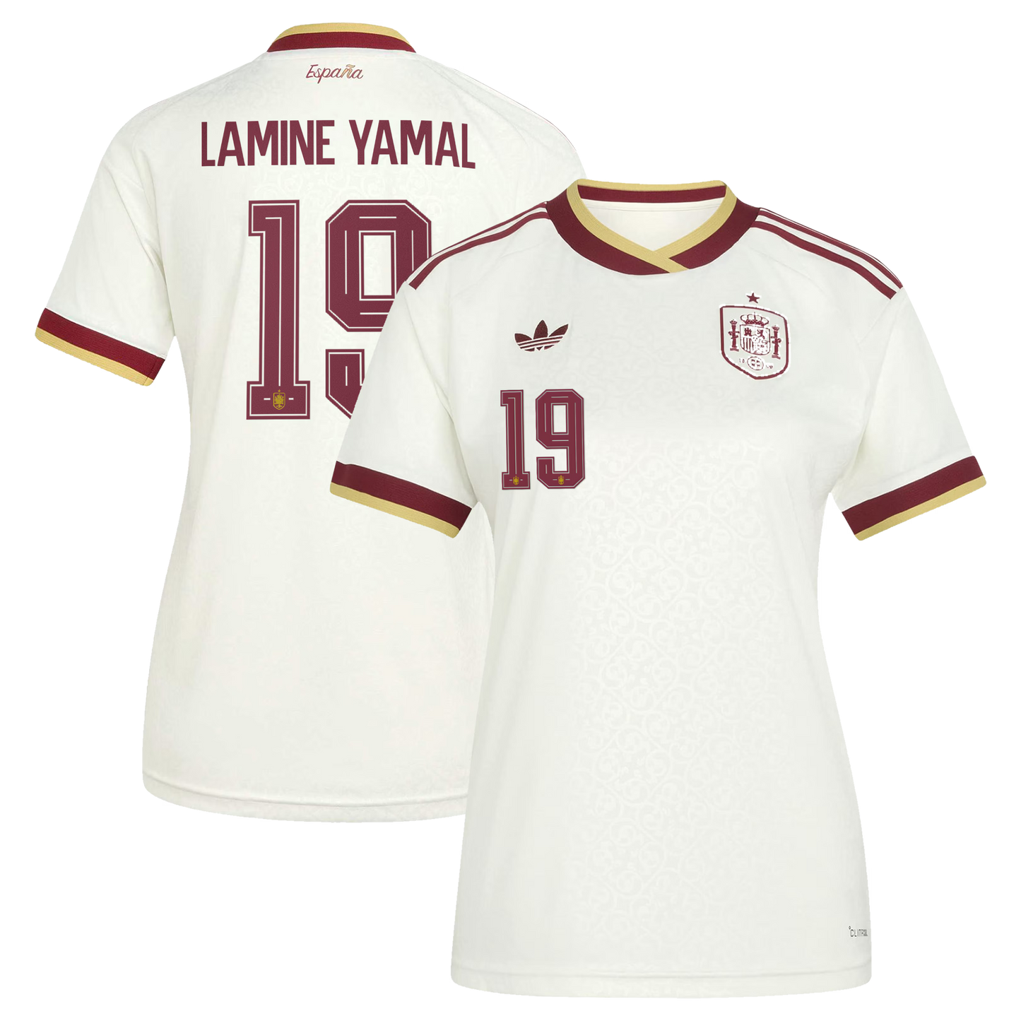 Lamine Yamal Spain National Team Women's 2026 Away Replica Jersey - White