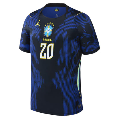 Estêvão Brazil National Team 2026 Away Stadium Replica Jersey - Blue