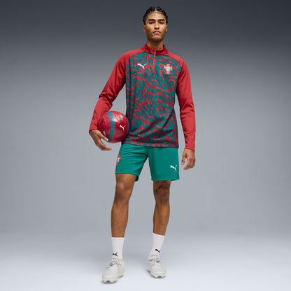 Portugal National Team Pre-Match Quarter-Zip Top - Red