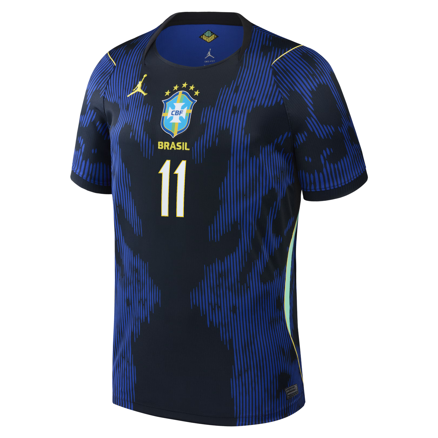 Raphinha Brazil National Team 2026 Away Stadium Replica Jersey - Blue