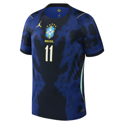 Raphinha Brazil National Team 2026 Away Stadium Replica Jersey - Blue