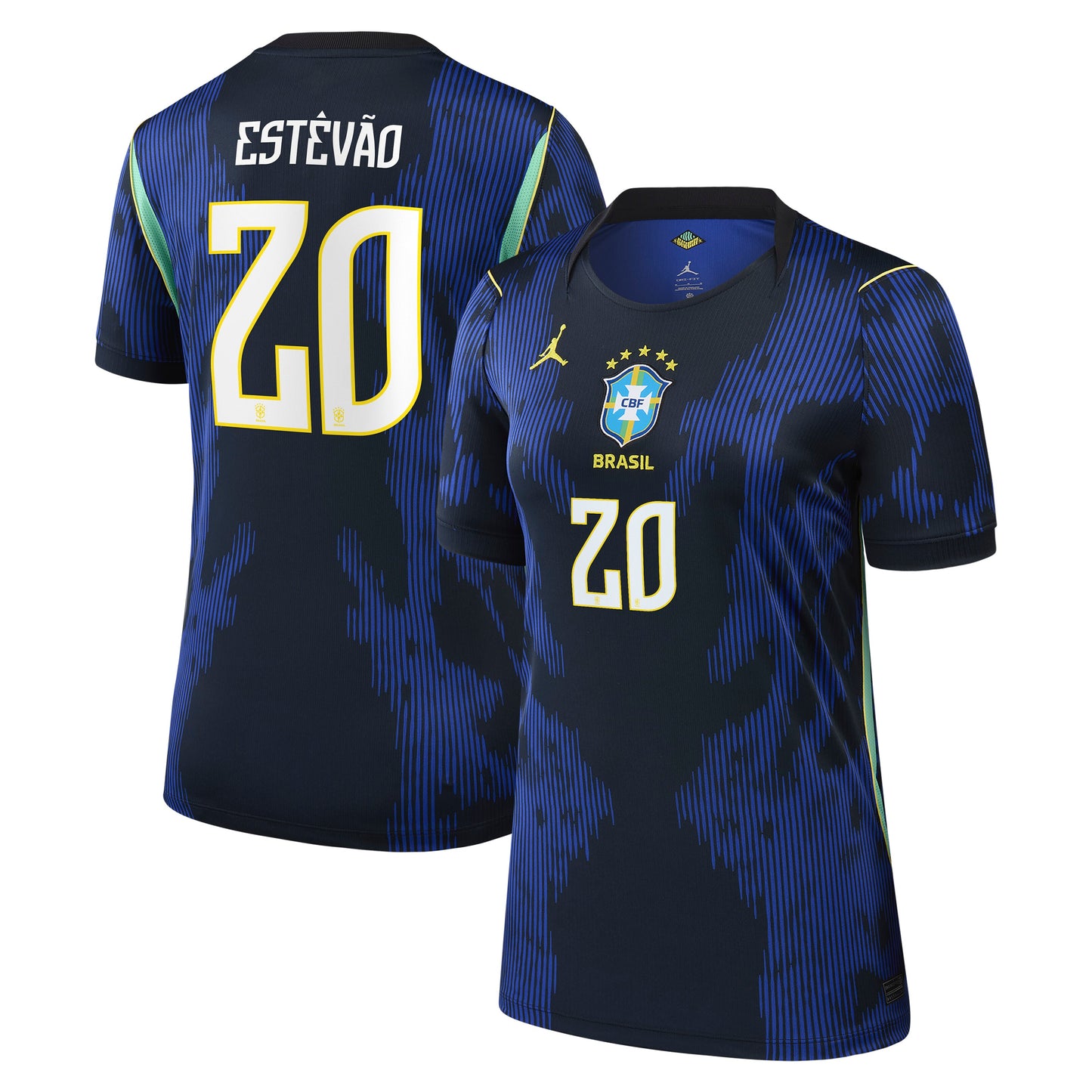 Estêvão Brazil National Team Women's 2026 Away Stadium Replica Jersey - Blue